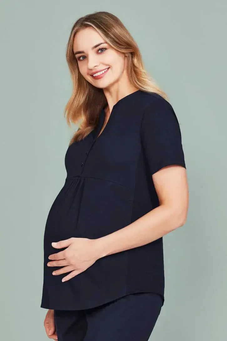 Biz Care Women's Maternity Scrub Top CST243LS - Flash Uniforms